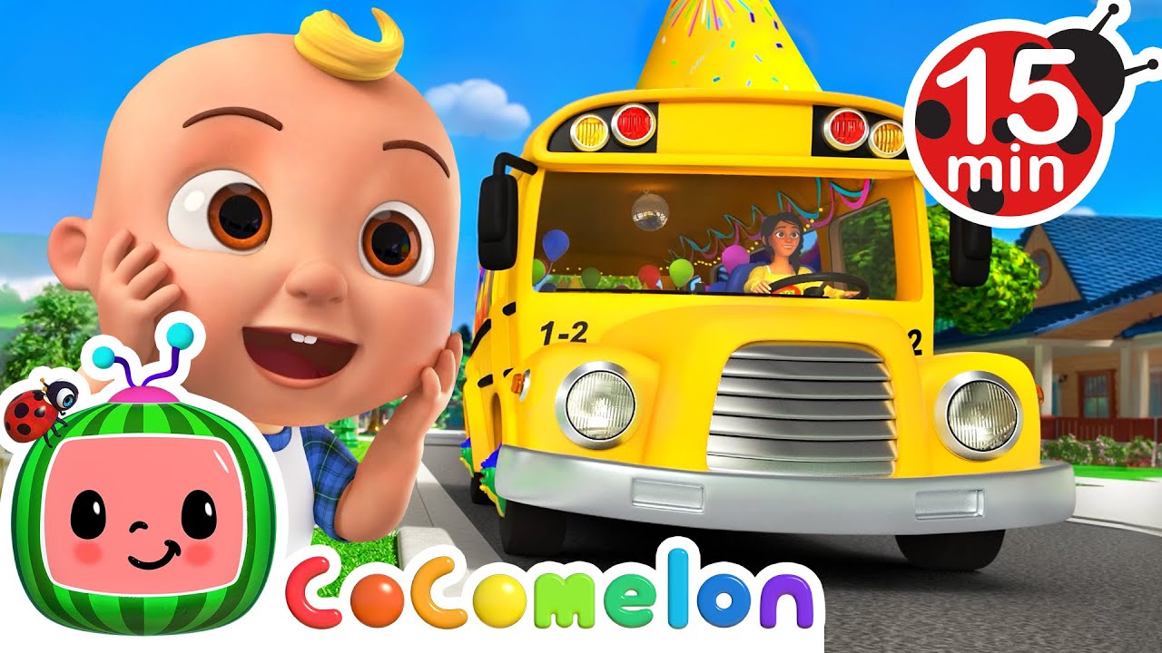 Wheels on the Birthday Bus 🥳 & More Wheels On The Bus Songs | CoComelon 🍉 | Nursery Rhymes