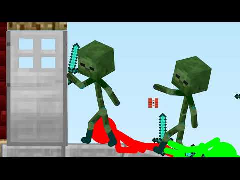 Stickman vs Minecraft Zombies Shorts