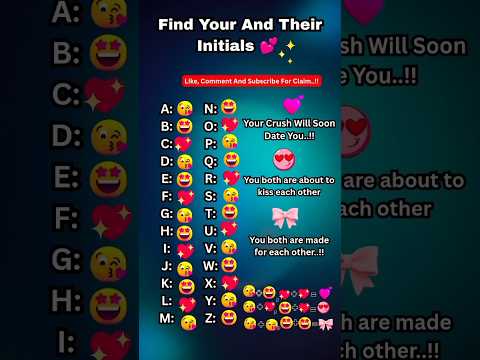 Find Your And Their Initials 💕 #soulmate #crush #love #viral #shorts #motivation #initials #signs