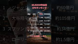 【野球】MLB全体OPSランキング#野球 #wbc #大谷翔平  #鈴木誠也  #ドジャース  #アーロンジャッジ #ヤンキース #マリナーズ