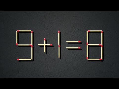 Turn the wrong Equation 9+1=8 into correct, Matchstick puzzle