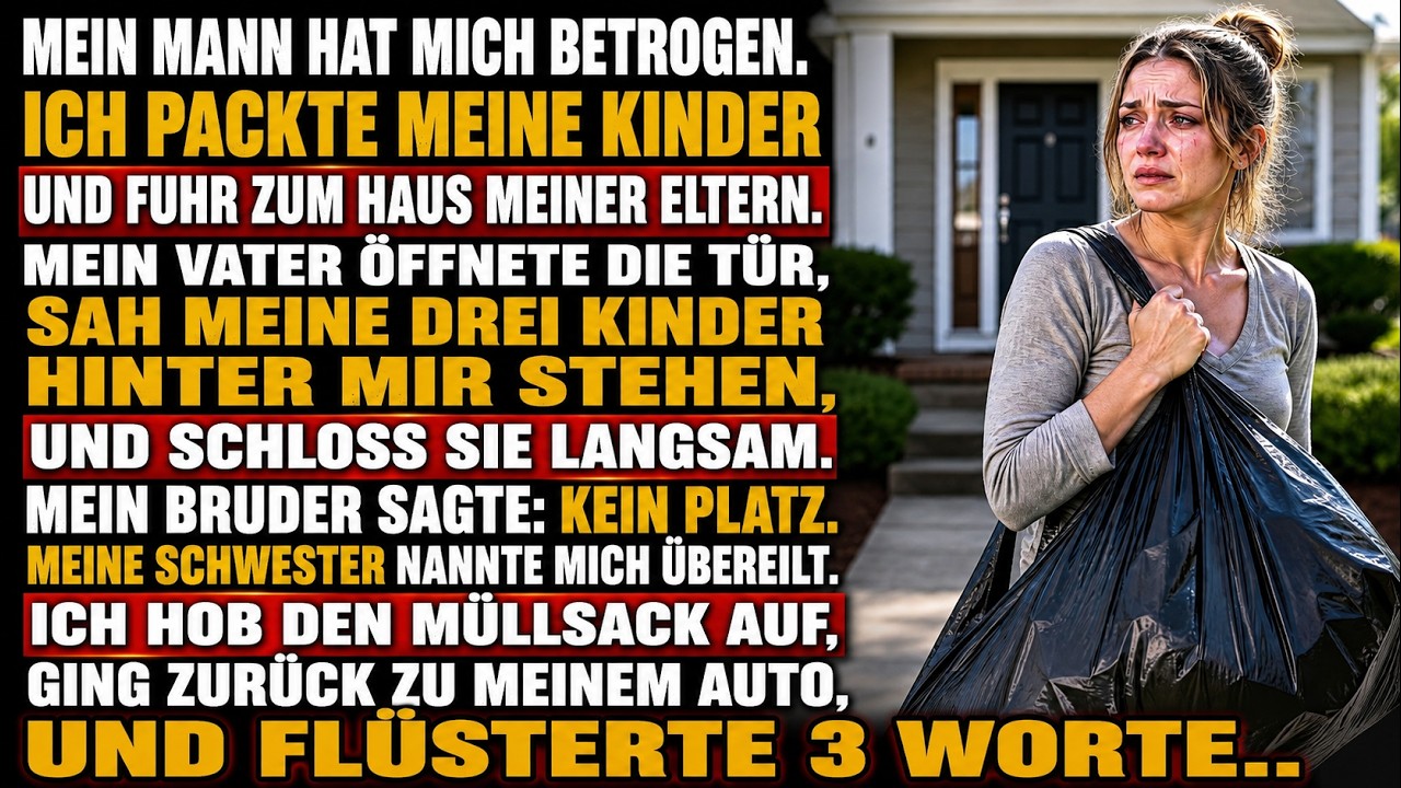 Mein Mann betrog mich, meine Familie verstieß mich – dann flüsterte ich drei Worte