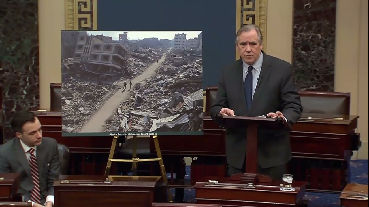Senator Merkley Highlights Devastation in Gaza on U.S. Senate Floor