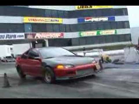 Nyce1s.com - CeazDaChamp's HI-Boost 1.9... 10 Second Turbo Honda Civic @ Englishtown!!