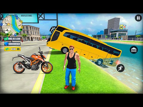 Transport Bus & Bike Driving in Open World Game - Android Gameplay