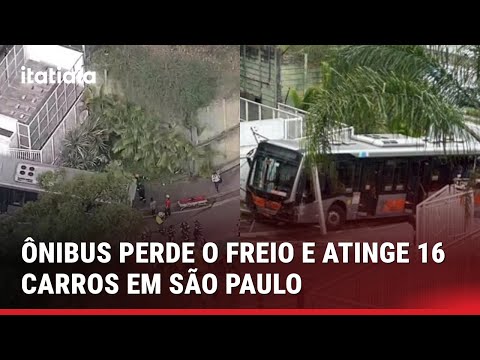 ACIDENTE COM ÔNIBUS COLETIVO EM SÃO PAULO ATINGE PELO MENOS 16 VEÍCULOS