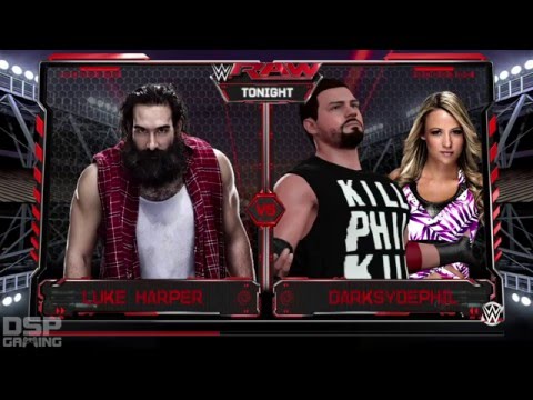 WWE2K16 My Career Mode pt65 - MOST INSANE MATCH EVER! Crazy Stuff vs. Harper