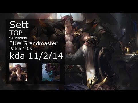 Sett vs Maokai Top - EUW Grandmaster 11/2/14 Patch 10.9 Gameplay