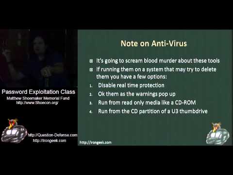 Password Exploitation Class: Part 1: Why exploit local passwords 2/9