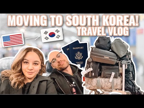 Moving to South Korea Travel Vlog! | Military Overseas PCS to South Korea