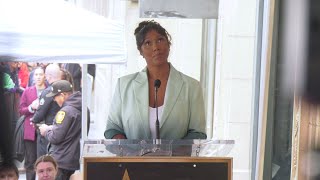 Simone Ledward-Boseman speech at Chadwick Boseman's posthumous Hollywood Walk of Fame star ceremony