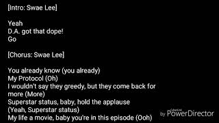 Tyga &amp; Swae Lee - Shine (ZEZE Freestyle) (Lyrics video)