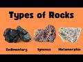 Major Types Of Rocks Sedimentary Igneous Metamorphic