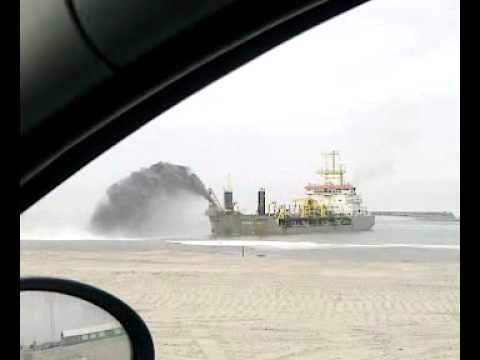 Opspuiten zand maasvlakte 2