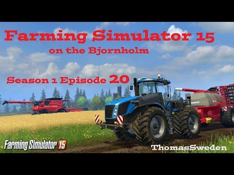 Farming 15 Season 1 Episode 20 on the Bjornholm map harvesting the crop