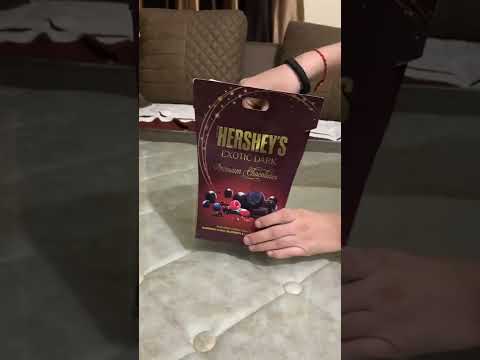 Unboxing Hershey’s EXOTIC DARK Premium Chocolates 🍫 | #satisfyingasmr #hersheys #mustwatch