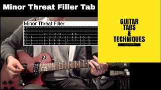 Minor Threat Filler Guitar Lesson tuition with Tabs Minor Threat