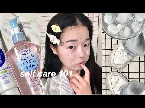 SELF-CARE VLOG🧼🛁: Korean glass skin, new nails, relaxing after exams etc
