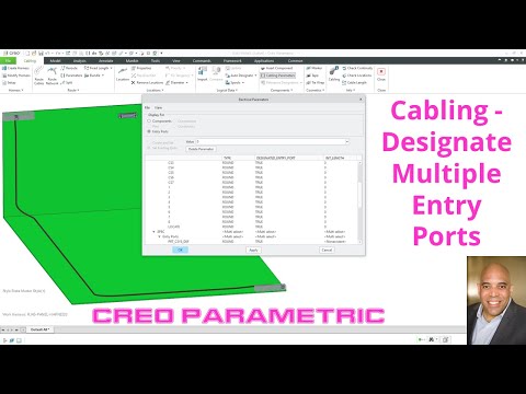Creo Parametric - Cabling - Designating Multiple Entry Ports