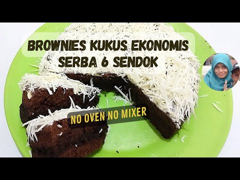 Brownies Ekonomis Serba 6 Sendok, No Mixer No Oven | All 6 Scoops Brownies, No Mixer, No Oven