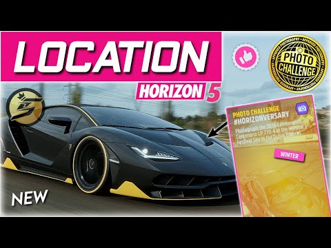 Forza Horizon 5 PHOTO CHALLENGE HORIZONVERSARY Horizon 3 Festival Site in Dunas Blancas FH5 LOCATION