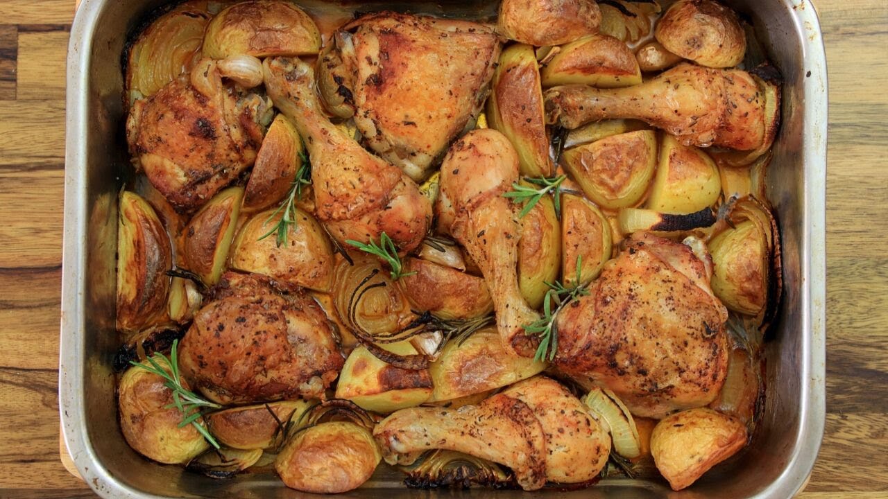 One Pan Roasted Chicken and Potatoes Recipe The Cooking Foodie