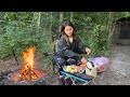 Girl Solo Сamping Night In The Woods Camping With A Girl In The Middle Of Nature Outdoors Forest