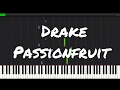 Drake Passionfruit EASY Piano Tutorial