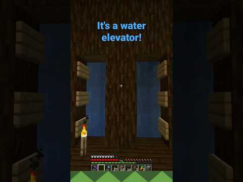 Mind-Blowing! Water Elevator in Minecraft! 🤯 #shorts
