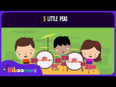 5 Little Peas Lyric Video - The Kiboomers Preschool Songs & Nursery Rhymes for Circle Time