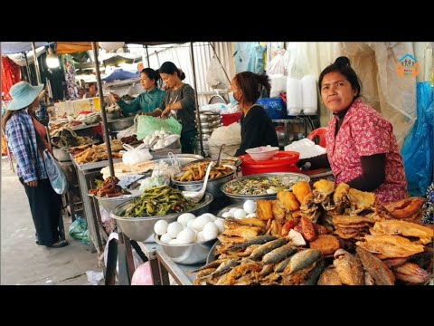 Delicious food already cooked available at Chbar Ampov Market/Khmer Food /Asian Food Recipes
