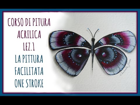 CORSO DI PITTURA ad ACRILICO,Lez.1: La tecnica facilitata dello One Stroke Painting (Arte per Te)