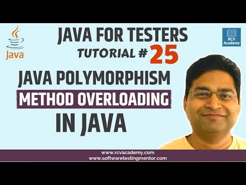 Java for Testers #25 - Java Polymorphism | Method Overloading in Java