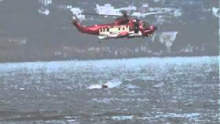preview picture of video 'Irish Coast Guard Helicopter rescues 3 youths in Killiney Bay'