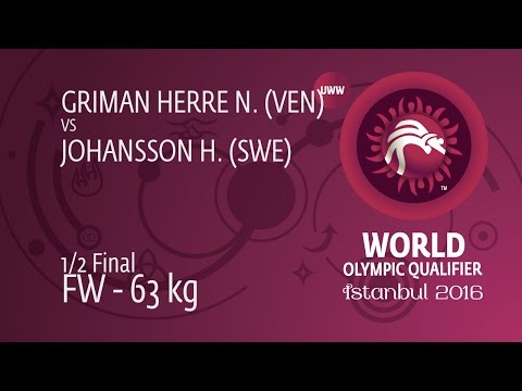 1/2 FW - 63 kg: H. JOHANSSON (SWE) df. N. GRIMAN HERRE (VEN) by FALL, 4-4