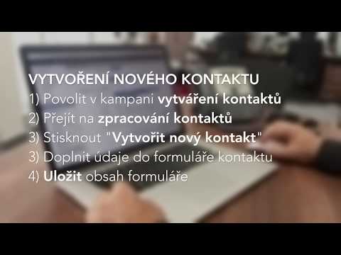 Vytvoření nového kontaktu