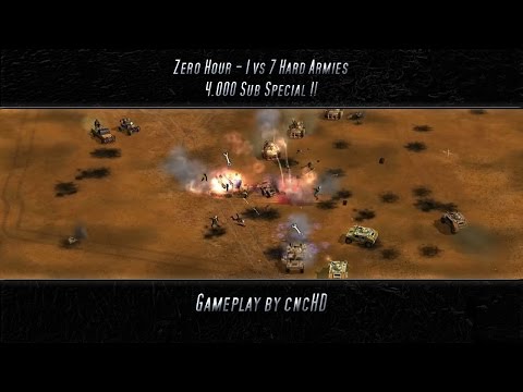 [C&C Zero Hour] 1vs7 Hard Armies - 4.000 Sub Special !!