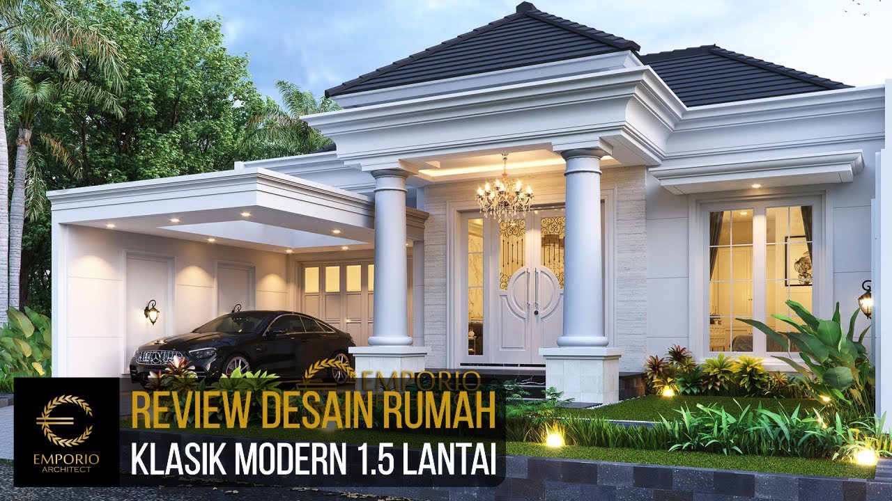 Video 3D Desain Rumah Klasik Modern 1.5 Lantai Ibu Ayu - Bogor, Jawa Barat