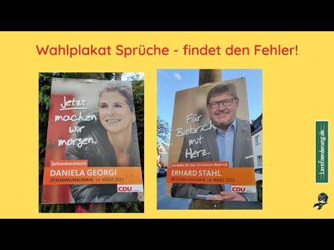 Findet den Fehler ✅ Rechtschreibung auf dem Wahlplakat