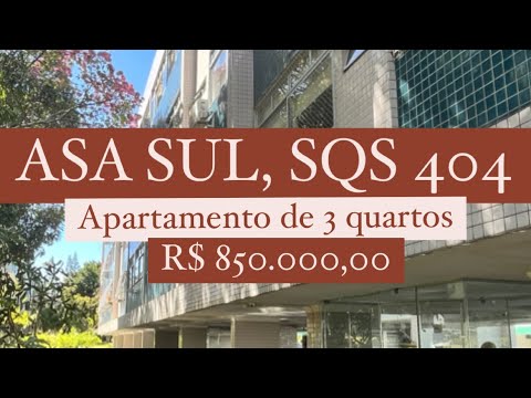Apartamento na Asa Sul, SQS 404 - Brasília! Oportunidade!
