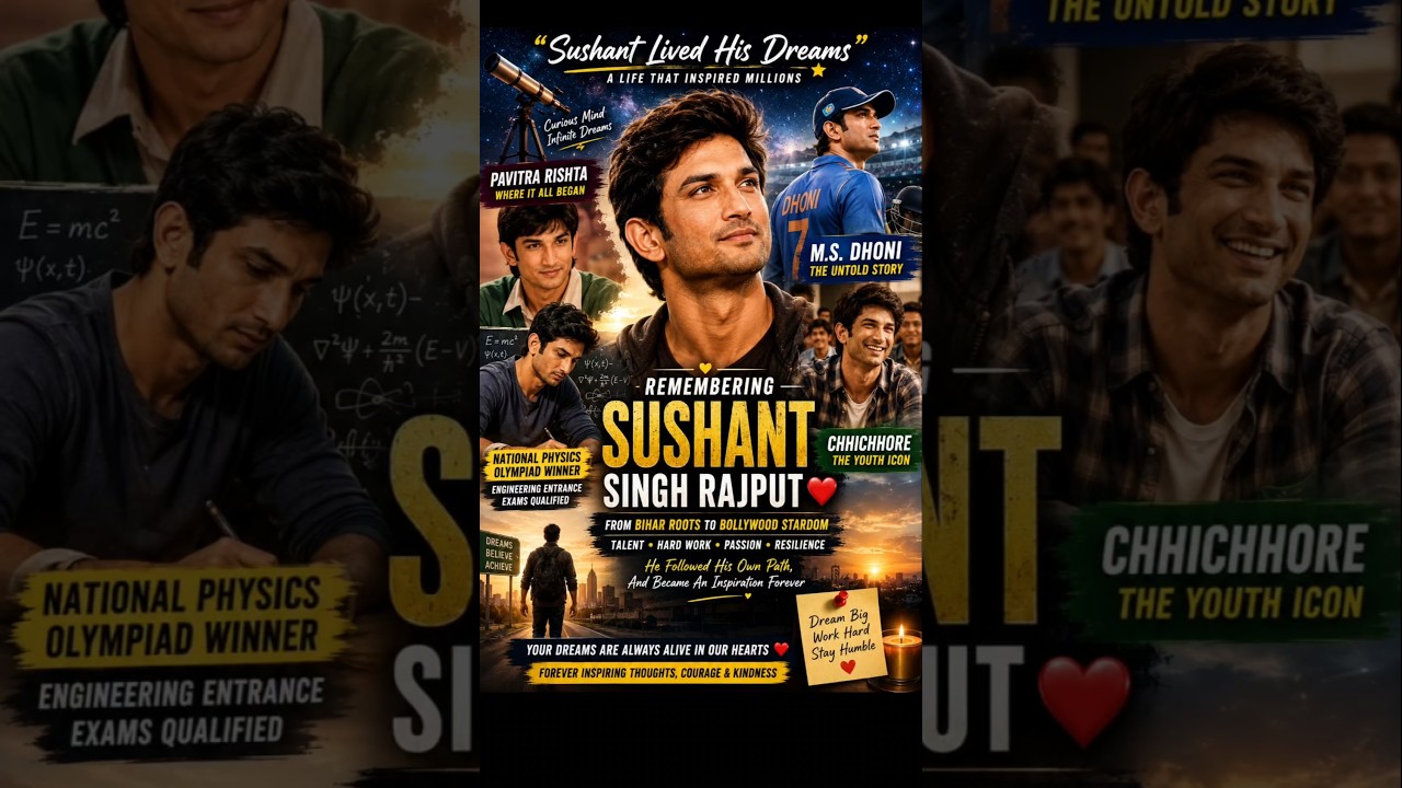 Sushant Singh Rajput ❤️ | “Sushant Lived His Dreams” | A Journey That Inspired Millions #Shorts