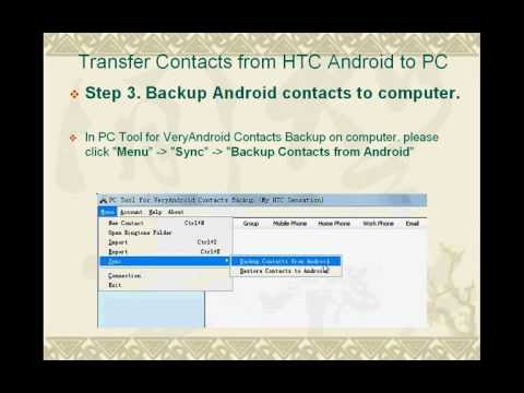HTC Android contacts backup and transfer