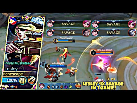 SUPREME LESLEY 4x SAVAGE 31KILLS NO DEATH | MLBB