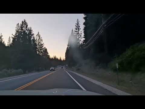 Driving through Tahoe City, rolling on CA-89 North. #farizanoroadtrip 