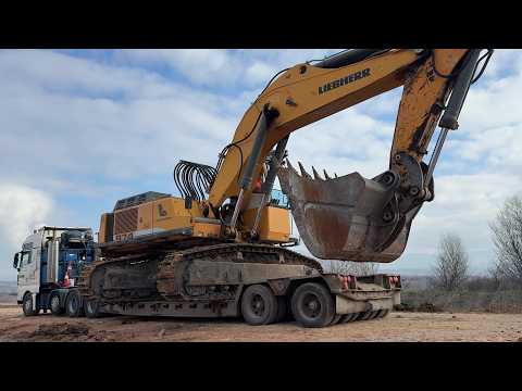 Relocating 3 Liebherr 974 & 946 Excavators For New Operations - Fasoulas Heavy Transports - 4k