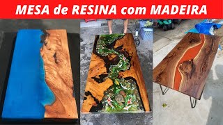COMO FAZER uma MESA de RESINA com MADEIRA - MESA de MADEIRA com Resina Epxi - JA Training