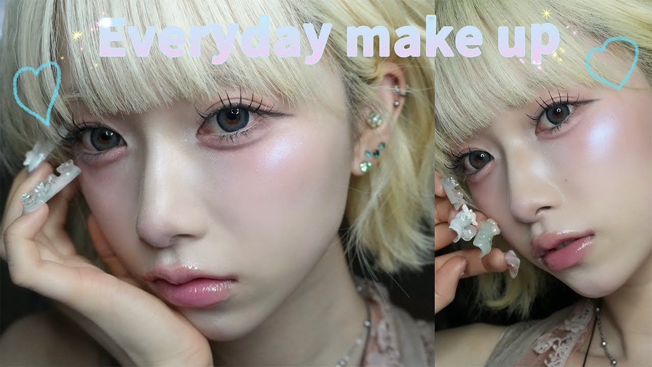 【毎日メイク】夏の最新毎日メイク🎀案件なし‼️夏なのに1日経っても崩れないメイクアップ🩵