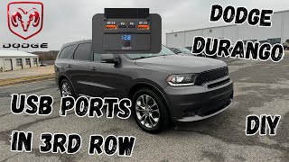 Install USB Ports In 3rd Row | 2019 Dodge Durango
