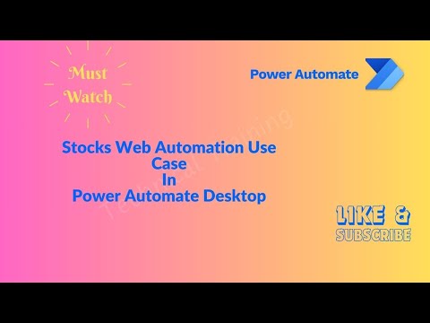 Stocks Data Extraction Web Automation - Power Automate Desktop