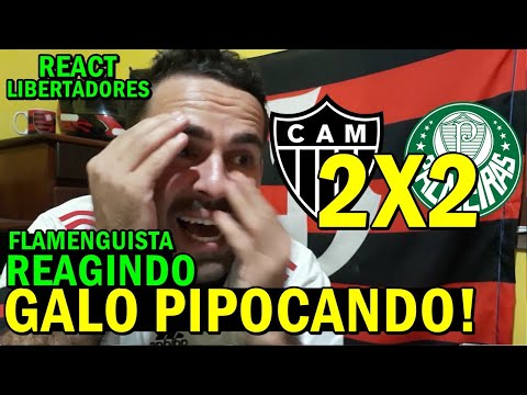 REACT ATLÉTICO MG 2X2 PALMEIRAS LIBERTADORES 2022 MELHORES MOMENTOS [FLAMENGUISTA REAGINDO]